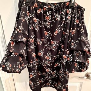 Off the shoulder tunic dress
